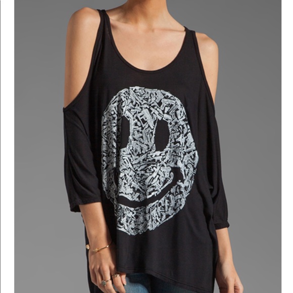 Lauren Moshi Oversized Open Shoulder GunHappyFace - Picture 2 of 4